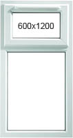 Double-glazed uPVC Windows 600x1200